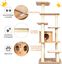 COSTWAY Árbol 175 cm para Gatos, Casa para Gatos con Plataformas Multinivel con Rascador y Columnas de Cuerdas de Sisal, Recubierta en Tejido Afelpado Blando, , large indicador imagen numero 3