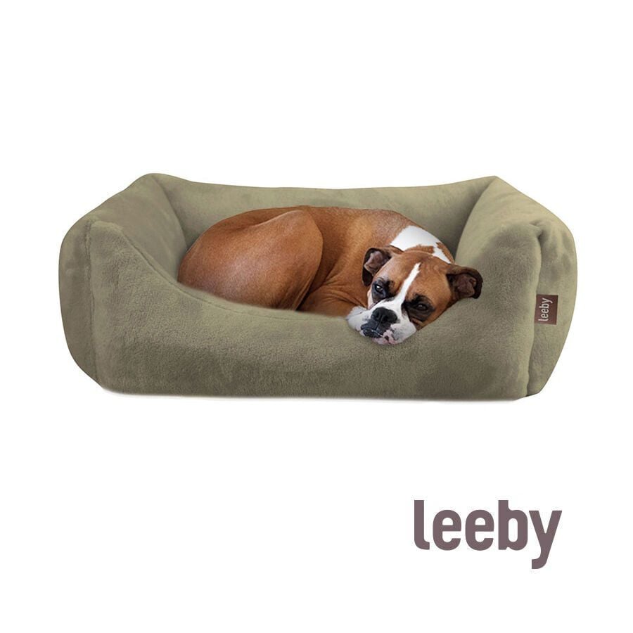 Leeby Cama de Terciopelo Verde para perros thumbnail