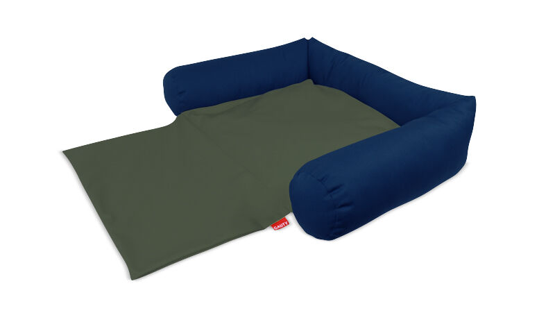 Gauty Cama para Perros y Gatos  Tela de sarga - Azul oscuro y verde, , large Imagen numero 1