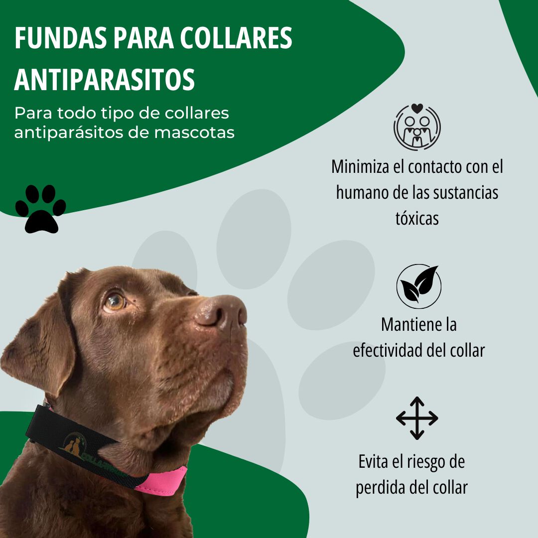 COLLARWRAP Funda Collar Antiparasitario Rosa para perros thumbnail