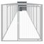 vidaXL Caseta perros con corral acero galvanizado gris 110x813x110 cm, , large indicador imagen numero 18