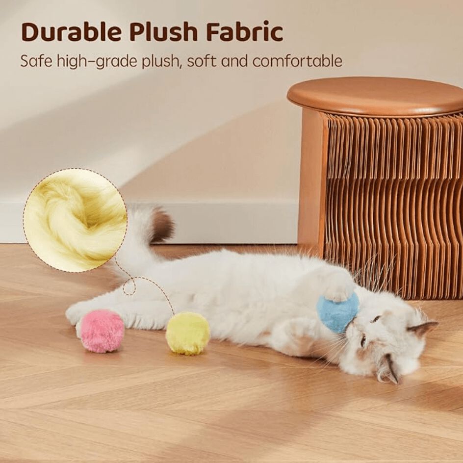 Fpets Pelota de juguete amarilla con sonido para gatos thumbnail