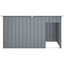 vidaXL Caseta perros con tejado acero galvanizado gris 196x91x110 cm, , large indicador imagen numero 4