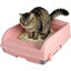 COSTWAY Arenero para Gatos con Bordes Altos, 60x46x24 cm, Caja de Arena para Gatos Semi-Autom&aacute;tica a Prueba de Salpicaduras con Bandeja Tipo Caj&oacute;n, Pala Deslizante y Pedal Filtrante de Arena (Rosa), , large indicador imagen numero 1