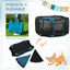 PawHut Parque Plegable para Perros y Gatos de 8 Paneles Parque de Juego para Mascotas con Bolsa de Transporte Recinto Portátil para Conejos Conejillos de Indias Ø154x76 cm Azul, , large indicador imagen numero 15