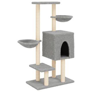 vidaXL Rascador con postes de sisal claro para Gatos 