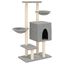 vidaXL Rascador para gatos con postes de sisal gris claro 117 cm, , large indicador imagen numero 1