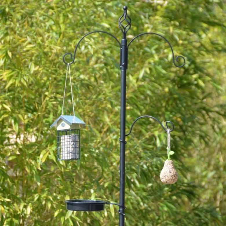 Comedero de exterior con percha para pájaros color Verde thumbnail