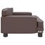 vidaXL Cama para perros de cuero sintético marrón 70x45x30 cm, , large indicador imagen numero 3