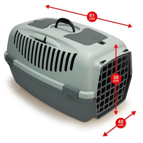 Arquivet ecoline transport&iacute;n de pl&aacute;stico reciclado gris para mascotas, , large Imagen numero 5