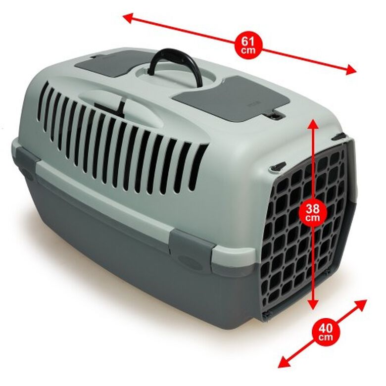 Arquivet ecoline transportín de plástico reciclado gris para mascotas thumbnail