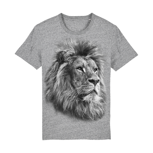 Camiseta Ralf Nature le&oacute;n monocrom&aacute;tica gris, , large Imagen numero 1