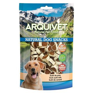 Galletas Natural Dog Snacks Sushi Arquivet para perros sabor Pato