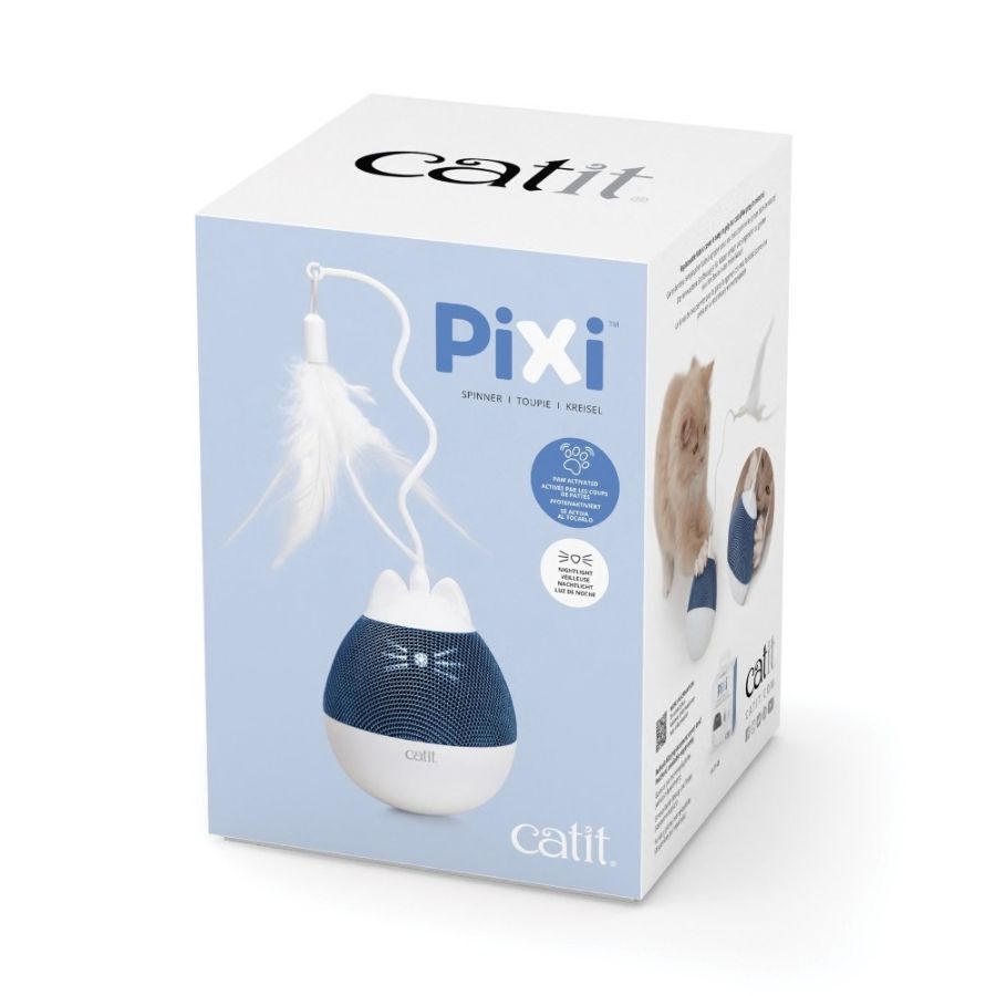 Cat it pixi spinner juguete y porta golosinas azul para gatos, , large Imagen numero 2