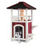 COSTWAY Caseta para Gatos de Madera, Casa para Mascotas de 2 Pisos con Techo de Asfalto, Cortina de Lluvia y Plataformas de Saltar, Refugio para Gatos a Prueba de Intemperie, 58 x 50 x 87 cm, , large indicador imagen numero 1