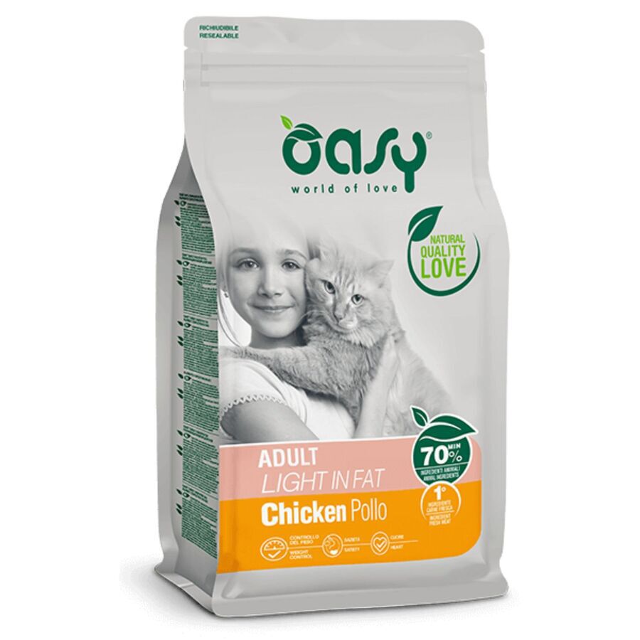 OASY GATO ADULT LIGHT POLLO 1.5 KG, , large Imagen numero 1