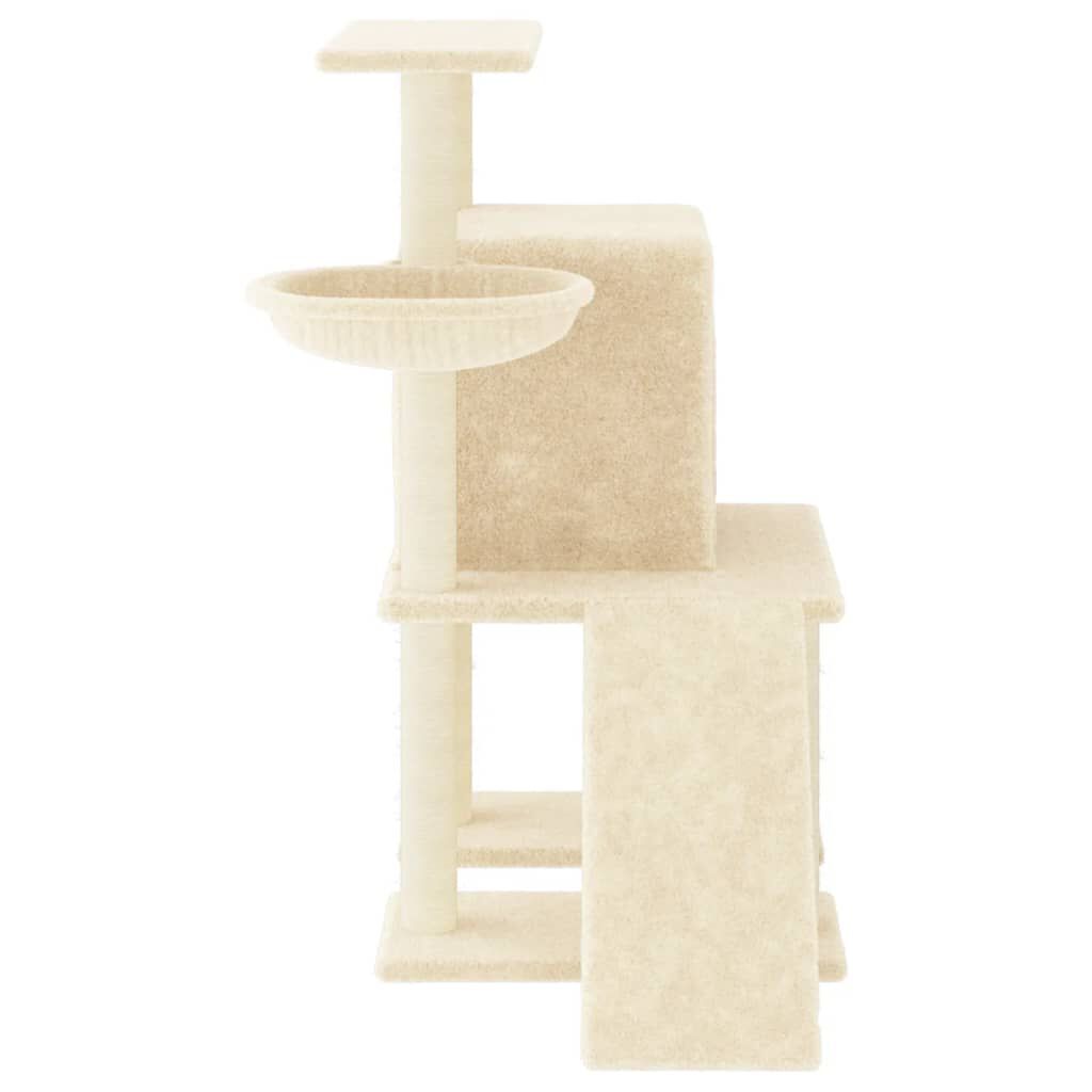 vidaXL Rascador para gatos con postes de sisal color crema 96,5 cm, , large Imagen numero 3