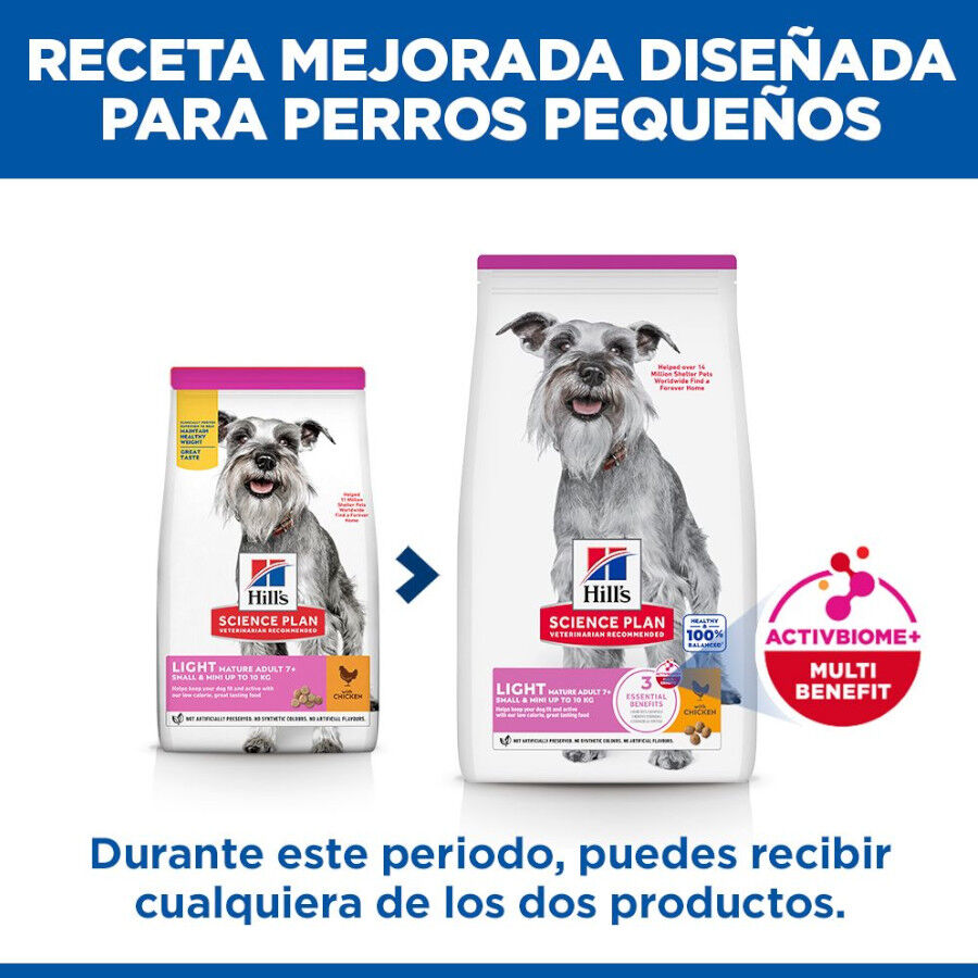 2.5 kg Hill's Science Plan Light Mature Adult small y mini pollo pienso para perros, , large Imagen numero 3