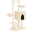 vidaXL Rascador para gatos con postes de sisal color crema 117 cm, , large indicador imagen numero 1