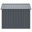 vidaXL Caseta perros con tejado acero galvanizado gris 117x153x123 cm, , large indicador imagen numero 3