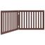 vidaXL Puerta para perros plegable 2 paneles madera álamo marrón 160cm, , large indicador imagen numero 6