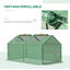 Outsunny Invernadero de Terraza 120x60x60 cm Caseta de Jardín Acero con 2 Ventanas Enrollables Vivero Casero para Cultivo de Plantas Verduras Flores Verde, , large indicador imagen numero 5