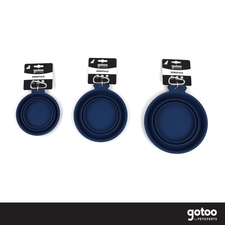 Gotoo Comedero Plegable y Port&aacute;til de Silicona Azul para perros y gatos, , large Imagen numero 6