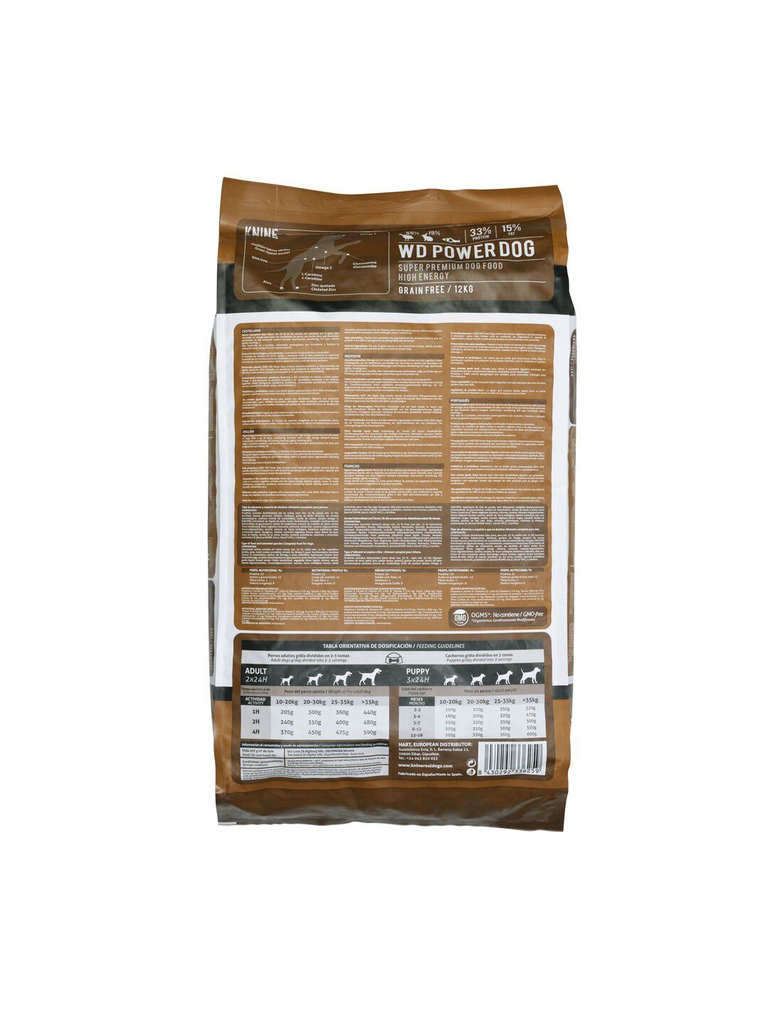 Comida para perros KNINE Power Dog, pavo/conejo, grain free 12 kg., , large Imagen numero 3