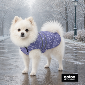 Gotoo Impermeable Estampado Huellas para perros