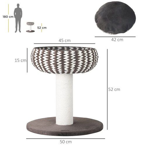 PawHut &aacute;rbol rascador peque&ntilde;o marr&oacute;n para gatos peque&ntilde;os, , large Imagen numero 2