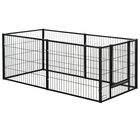 PawHut Parque negro de 6 Paneles con Ancho Ajustable para mascotas, , large image number null
