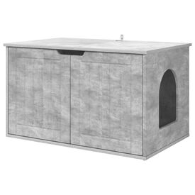 vidaXL Casa para Gatos Concreto 85 x 55 x 53,5 cm Madera de ingenier&iacute;a