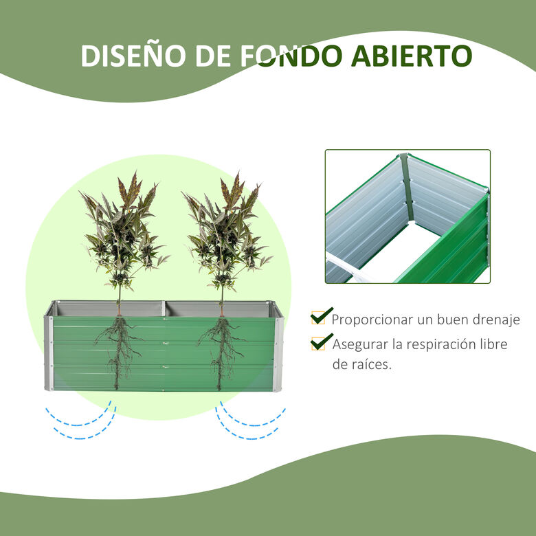 Outsunny Arriate de Jardín Verde para exterior thumbnail