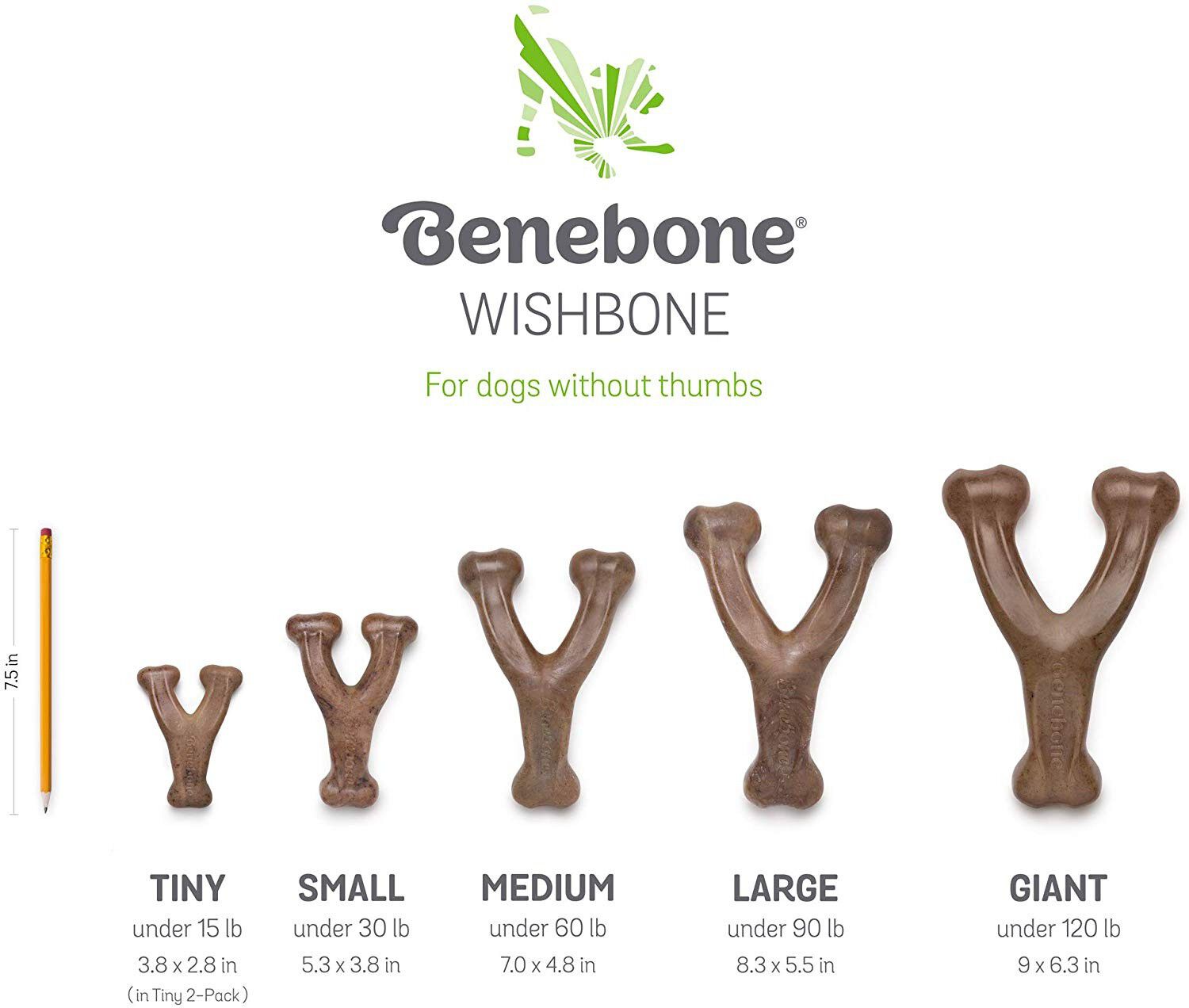 Juguete mordedor Benebone Wishbone Chew Bacon color Marr&oacute;n, , large Imagen numero 4