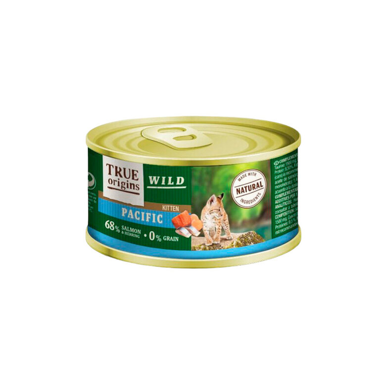100 g True Origins Wild Kitten Pacific Salmón y Arenque Paté lata