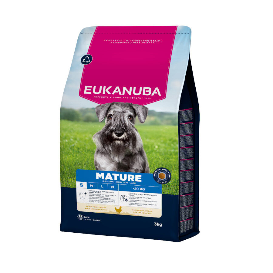 3 kg Eukanuba Mature&Senior Small Pollo pienso para perros, , large Imagen numero 3
