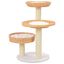 VidaXL Rascador para gatos 3 plataformas color Marrón, , large indicador imagen numero 2