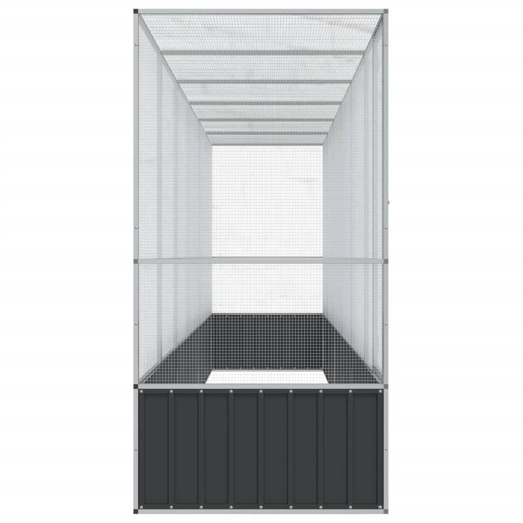 vidaXL Pajarera acero plateado para pájaros thumbnail