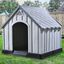 Vidaxl caseta exterior gris para perros, , large indicador imagen numero 3