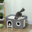 PawHut Casa para Gatos Gris, , large indicador imagen numero 2