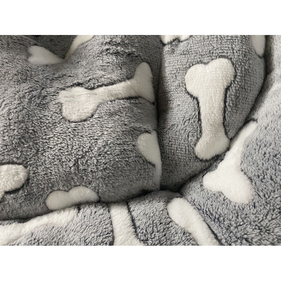 Cama de Mascota Modelo A con Felpa. Modelo Huesos. 60 x 45 cm, , large Imagen numero 2