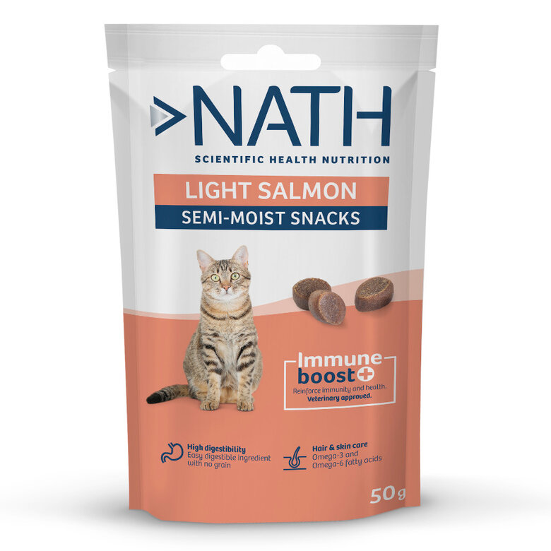 Nath Bocaditos Light Semihúmedos de Salmón para gatos, , large image number null