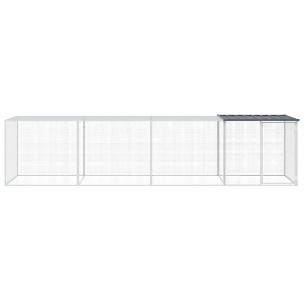 vidaXL Gallinero con techo acero galvanizado antracita para gallina thumbnail