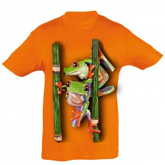 Camiseta para niños Ralf Nature ranas color naranja, , large image number null