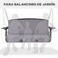 Outsunny Cojín para Columpio de 2 Piezas 130x45x5 cm Cojín para Balancín Cojín de Asiento y Respaldo Acolchado para Jardín Terraza Balcón Exterior Gris, , large indicador imagen numero 4