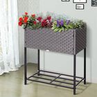 Jardinera rectangular Outsunny para balcón color Gris, , large image number null