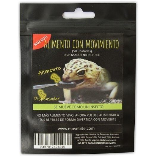 Alimento Gecko Leopardo y Pogona Movebite bolsa sabor Tenebrio, , large image number null