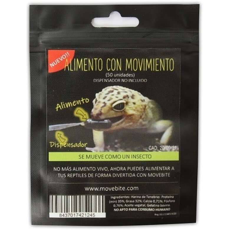 Alimento Gecko Leopardo y Pogona Movebite bolsa sabor Tenebrio, , large image number null