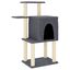 vidaXL Rascador para gatos con postes de sisal gris oscuro 97 cm, , large indicador imagen numero 1