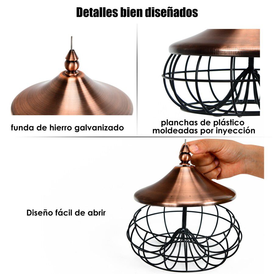 COSTWAY Comedero Colgar para Pájaros con Alambre de Acero Inoxidable para aves thumbnail